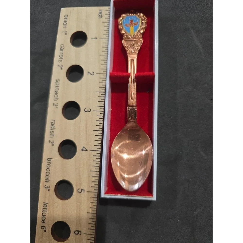 Vintage  From Alaska Solid Copper Souvenir Spoon